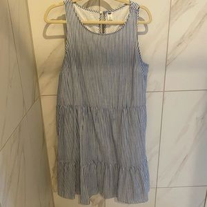 Blue and white dress